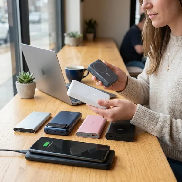 Draadloze of bekabelde powerbank