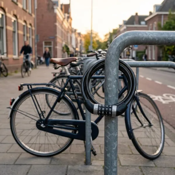 Een fietsslot met code veilig gebruiken