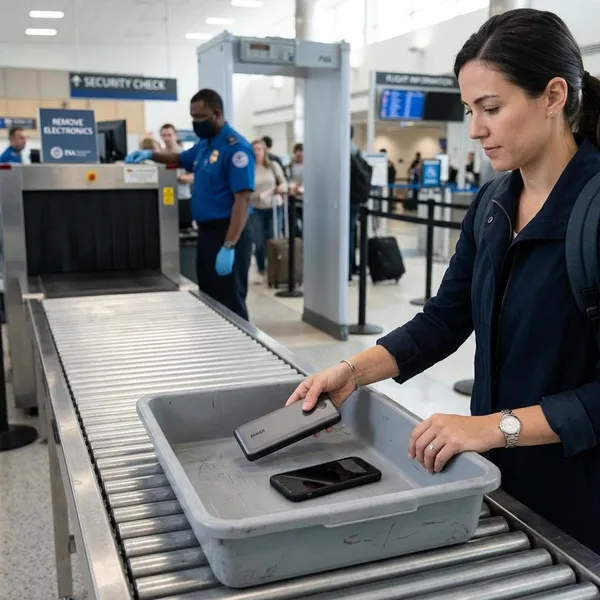 Powerbank in handbagage of ruimbagage