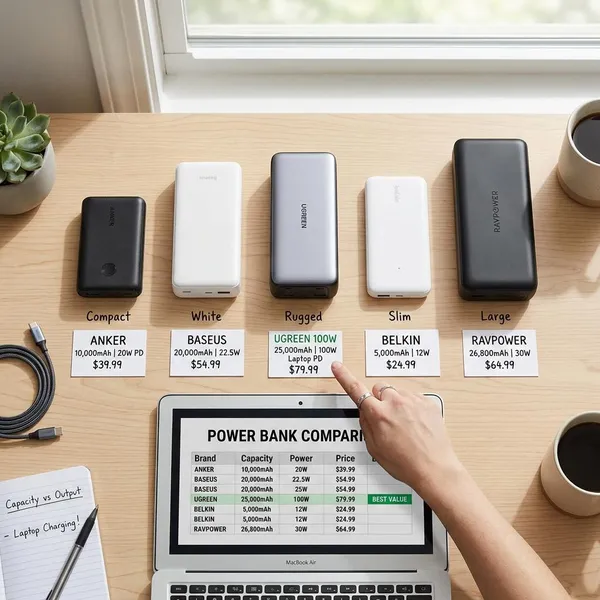 Zo maak je snel een goede powerbank prijsvergelijk